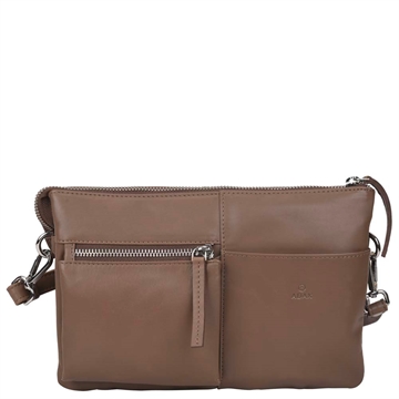 Adax combi clutch Bertina i Latte Amalfi Læder