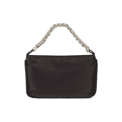 DAY Shimmer Chain Bag I Sort Nylon m/simili sten på hanken