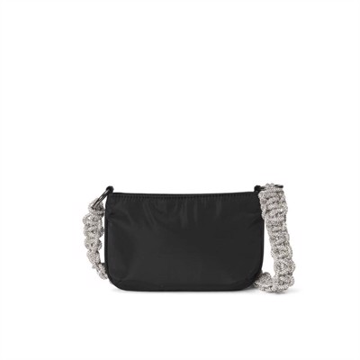 DAY Shimmer Chain Bag i Sort m/bred Simili skulderrem