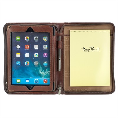 Tony Perotti Ipad Air Cover og Skrivemappe A5 i Brun Læder 