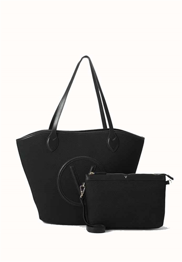 Valentino Covent Shopper og Taske i Sort/Sort